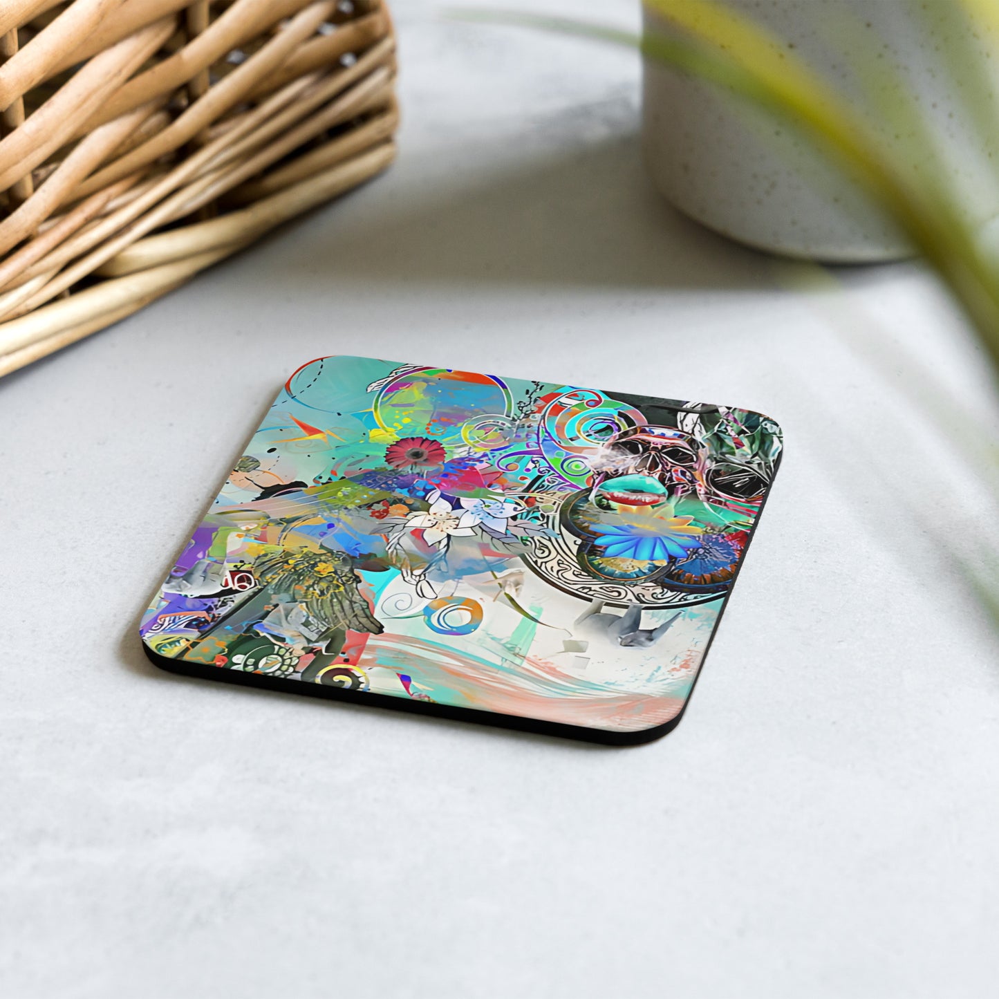 Designer Coaster - Abstract Green