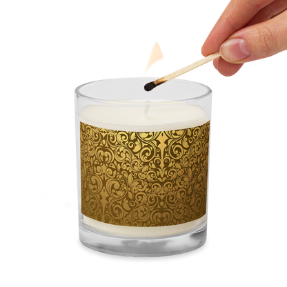 Glass jar soy wax candle