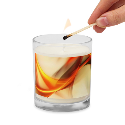 Glass jar soy wax candle