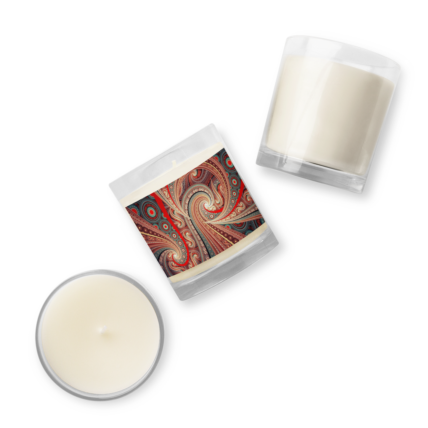 Glass jar soy wax candle