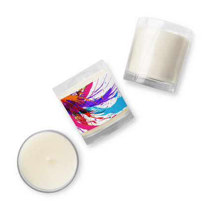 Glass jar soy wax candle