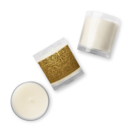 Glass jar soy wax candle