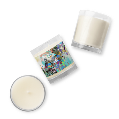 Glass jar soy wax candle