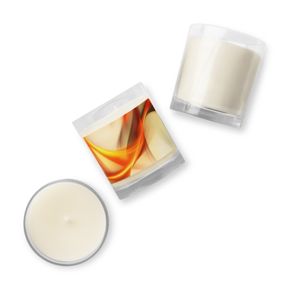 Glass jar soy wax candle