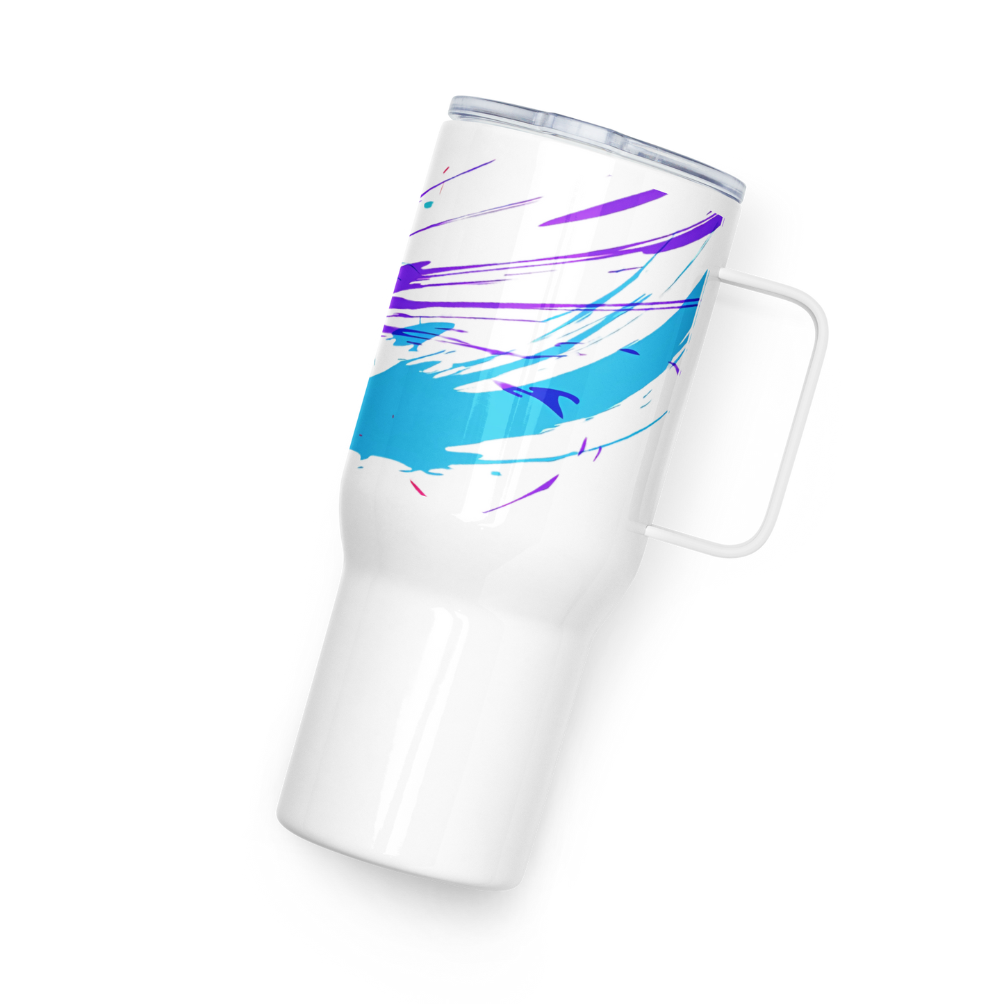 Travel mug with a handle