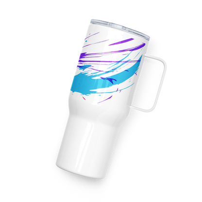 Travel mug with a handle