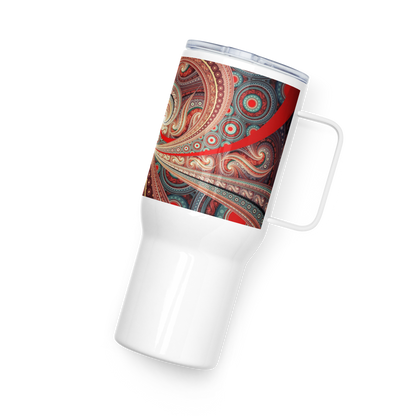 Travel mug with a handle