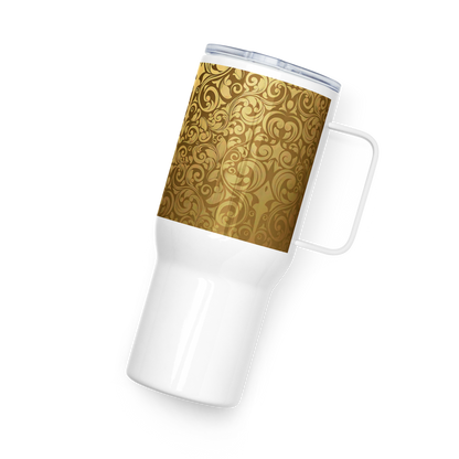 Travel mug with a handle