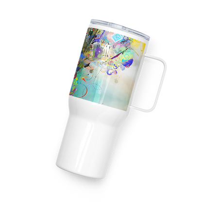 Travel mug with a handle