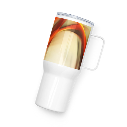 Travel mug with a handle