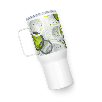 Travel mug with a handle