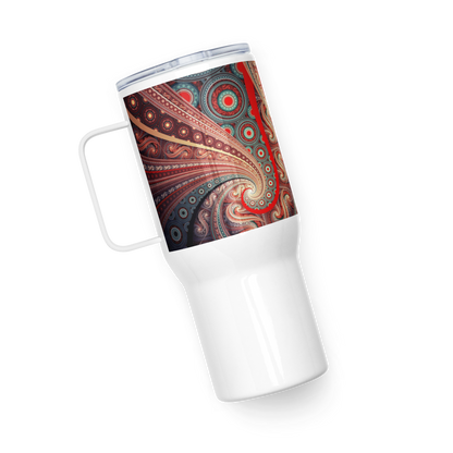 Travel mug with a handle