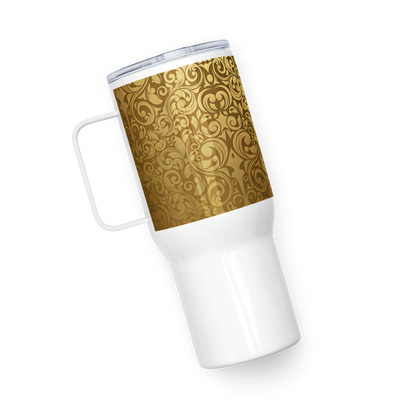 Travel mug with a handle