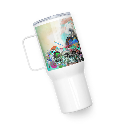 Travel mug with a handle