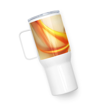 Travel mug with a handle