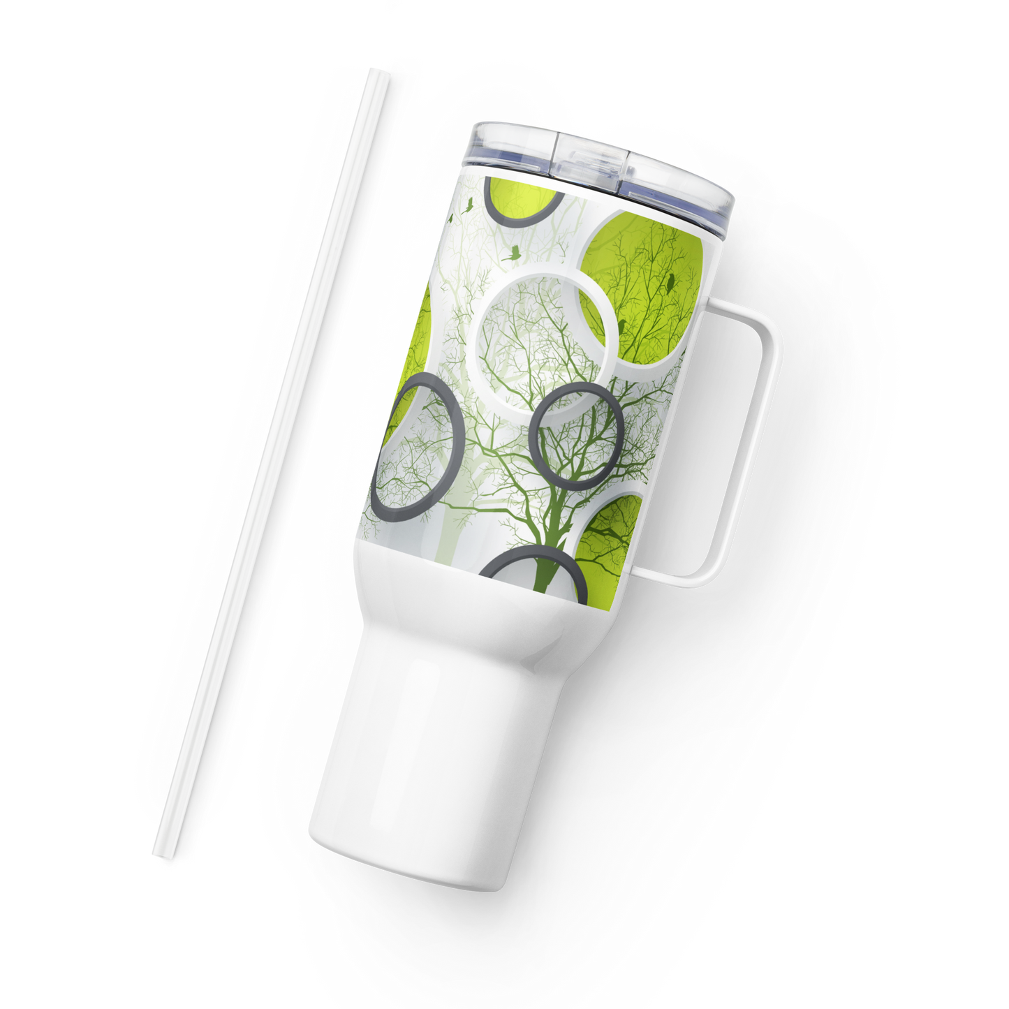 Travel mug with a handle