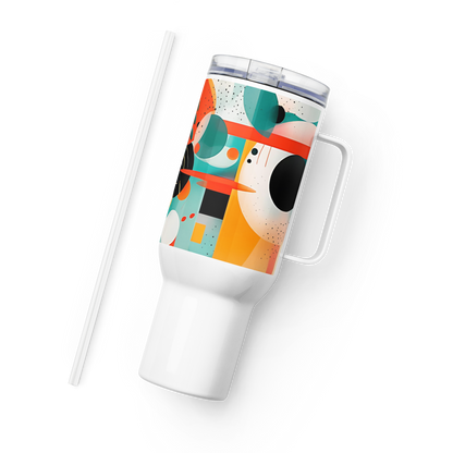 Travel mug with a handle