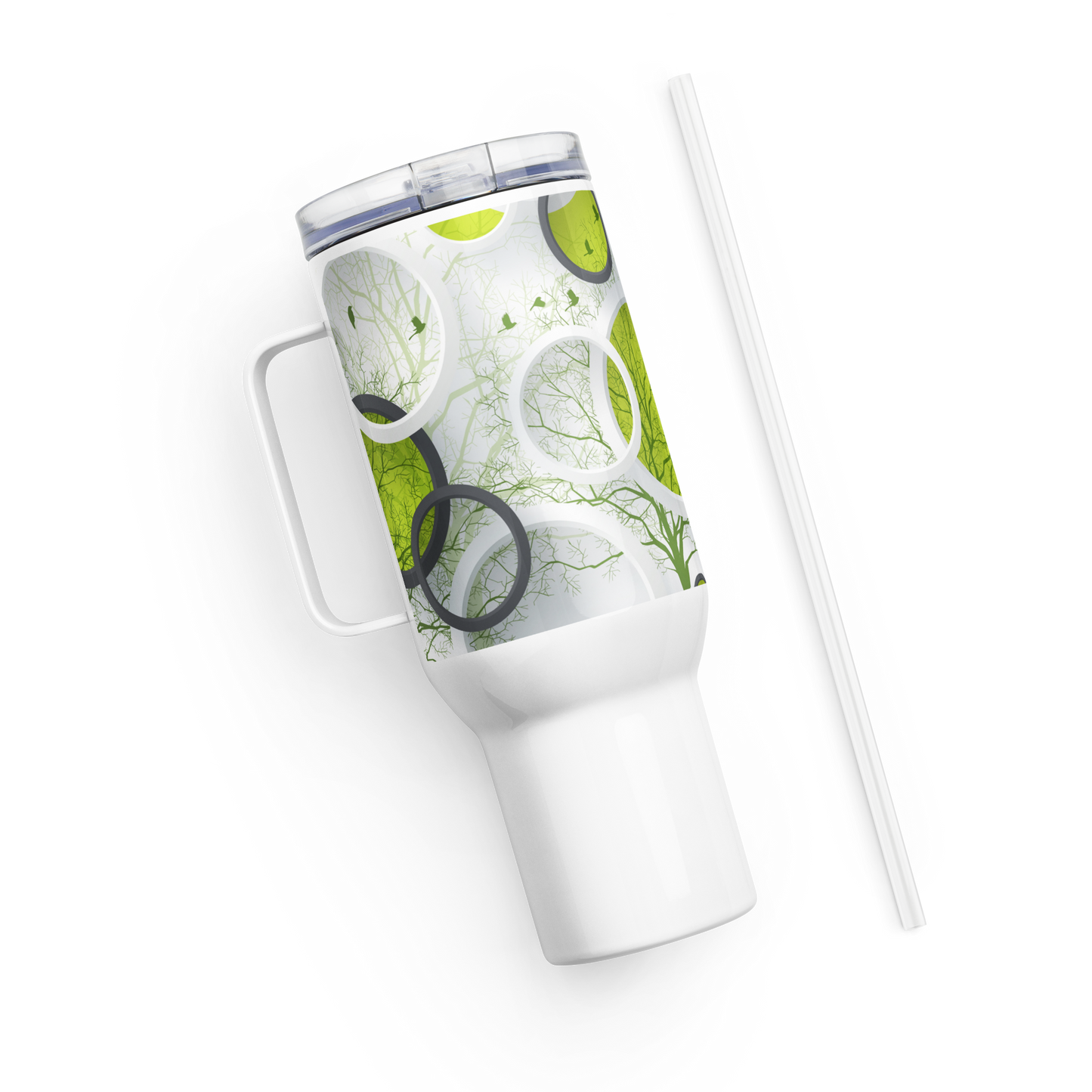 Travel mug with a handle