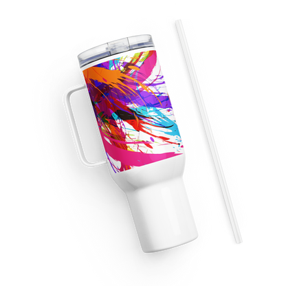 Travel mug with a handle