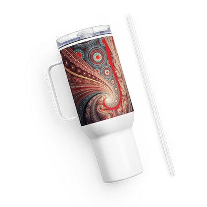 Travel mug with a handle