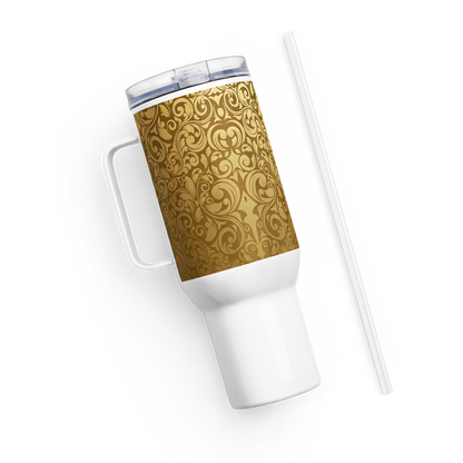 Travel mug with a handle