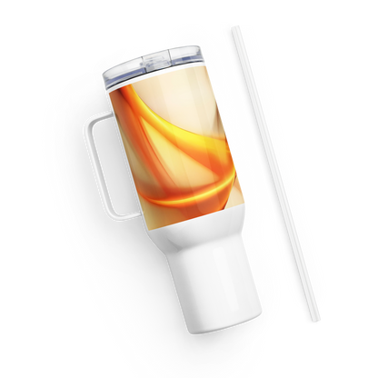 Travel mug with a handle