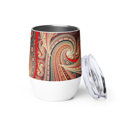 Designer Wine tumbler - Wavy