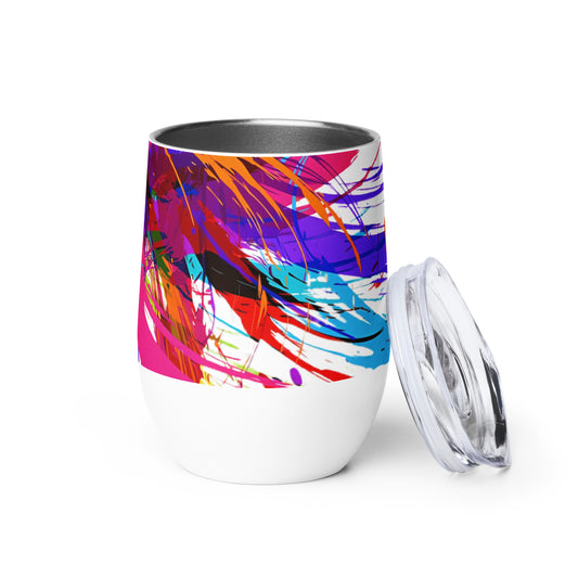 Designer Wine tumbler - ColorSplash