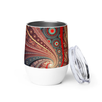 Designer Wine tumbler - Wavy